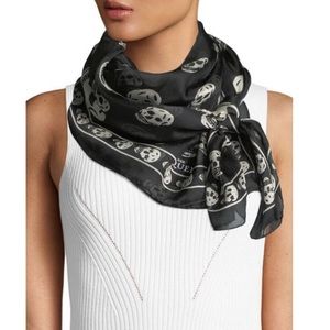 Alexander McQueen Chiffon Skull Scarf. Brand new!
